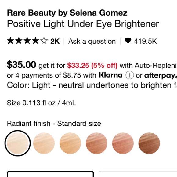 Rare Beauty Positive Light Under Eye Brightener in Light - Picture 7 of 8